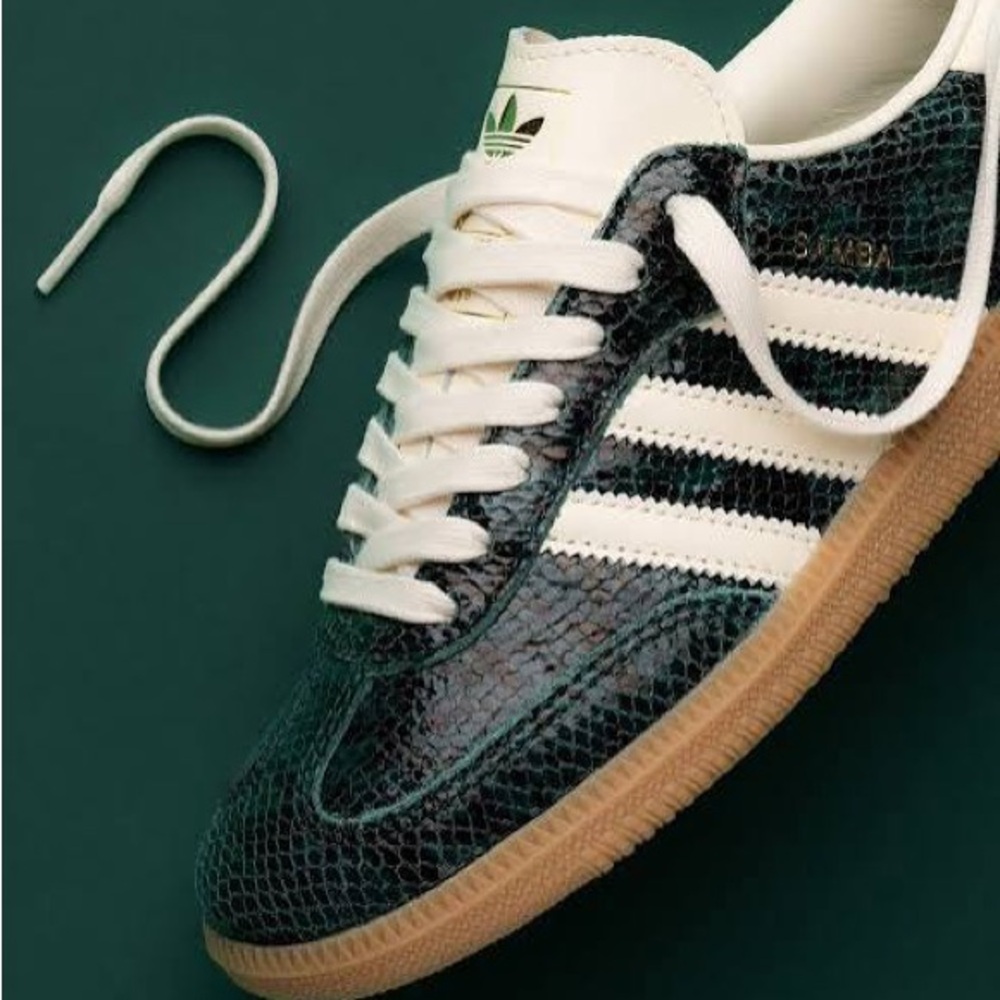 Adidas Samba OG Green Snakeskin Sneakers